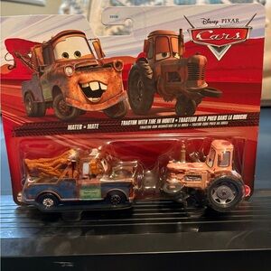 Disney Cars Mater and Tractor Toy Set - Blue and Orange